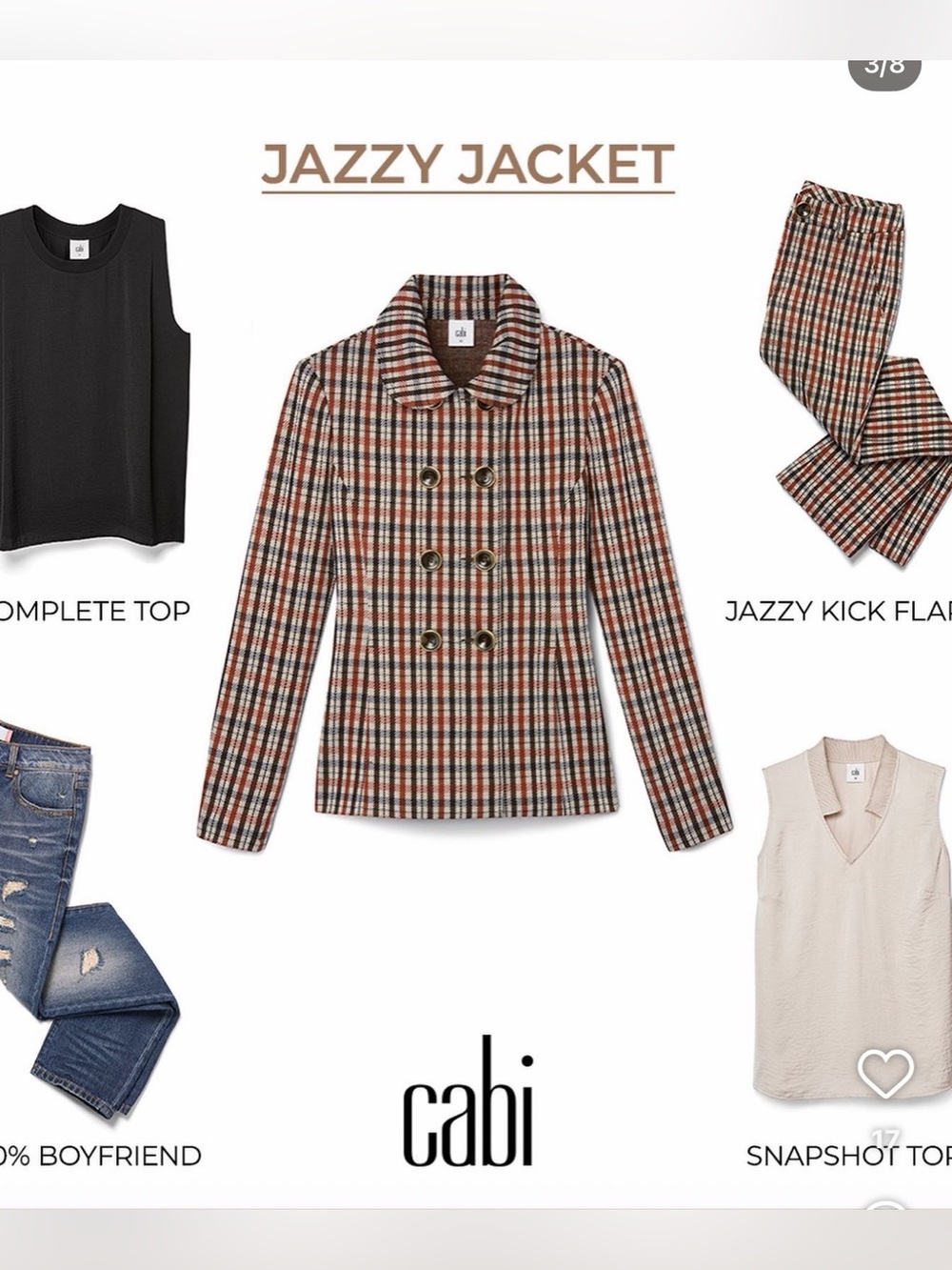 CAbi Jazzy Jacket, Black/orange/cream, Medium - Picture 3 of 14